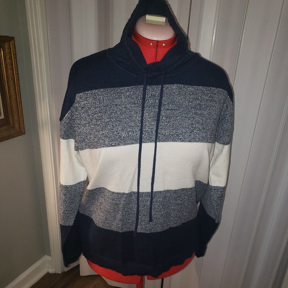 Liz Claiborne Womens Cowl Neck Long Sleeve Pullover Sweater Size Large